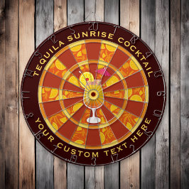 Tequila Sunrise Cocktail Dartscheibe