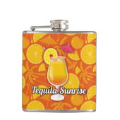 Tequila Sunrise Cocktail Flachmann (Vorderseite)