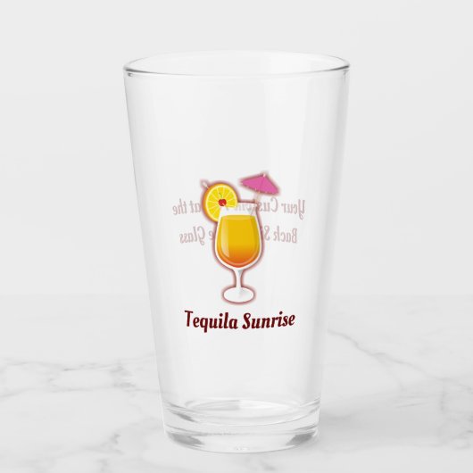 Tequila Sunrise Cocktail Glas (Vorderseite)