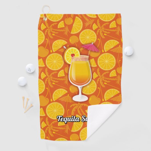 Tequila Sunrise Cocktail Golfhandtuch (Insitu)