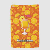 Tequila Sunrise Cocktail Golfhandtuch (Vorderseite)