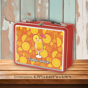 Tequila Sunrise Cocktail Metall Brotdose