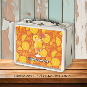 Tequila Sunrise Cocktail Metall Brotdose