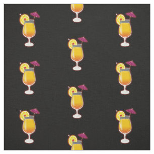 Tequila Sunrise Cocktail Muster Stoff