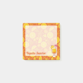 Tequila Sunrise Cocktail Post-it Klebezettel