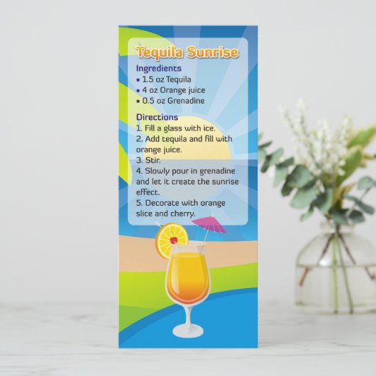 Tequila Sunrise Cocktail Rezept (Stehend Vorderseite)