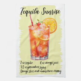 Tequila Sunrise Cocktail Rezept Geschirrtuch