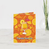 Tequila Sunrise Cocktail Rezept Karte (Vorderseite)