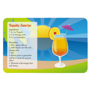Tequila Sunrise Cocktail Rezept Magnet