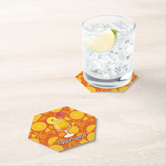 Tequila Sunrise Cocktail Untersetzer (Vor Ort)