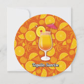 Tequila Sunrise Einladung (Vorderseite)