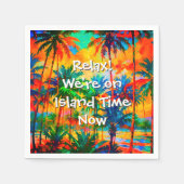 [Tequila Sunrise] Farbenfrohe tropische Insel Part Serviette (Vorderseite)