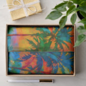 [Tequila Sunrise] Farbenfroher tropischer Palmen S Seidenpapier (Geschenk)