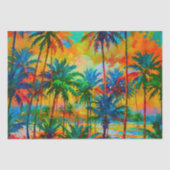 [Tequila Sunrise] Farbenfroher tropischer Palmen S Seidenpapier (Vorderseite)