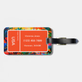 [Tequila Sunrise] Helle tropische Inselferien Gepäckanhänger (Rückseite horizontal)