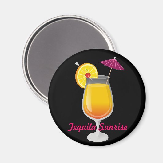 Tequila Sunrise Magnet (Vorderseite/Rückseite)