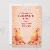 Tequila Sunrise Miami Weekend Bachelorette Party Einladung (Vorderseite)