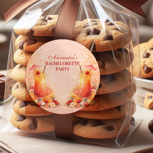 Tequila Sunrise Miami Weekend Bachelorette Party Runder Aufkleber