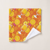 Tequila Sunrise Muster Badhandtuch Set (Waschlappen)