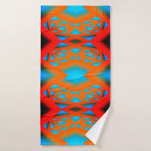 Tequila Sunrise Ombre Geometric Abstrakt Art Badehandtuch
