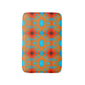 Tequila Sunrise Ombre Geometric Abstrakt Art Badematte (Vorderseite Vertikal)