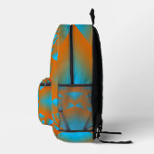 Tequila Sunrise Ombre Geometric Abstrakt Art Bedruckter Rucksack (Rechts)