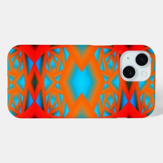 Tequila Sunrise Ombre Geometric Abstrakt Art Case-Mate iPhone Hülle (Rückseite (Horizontal))