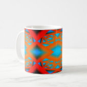 Tequila Sunrise Ombre Geometric Abstrakt Art Kaffeetasse (Vorderseite Links)