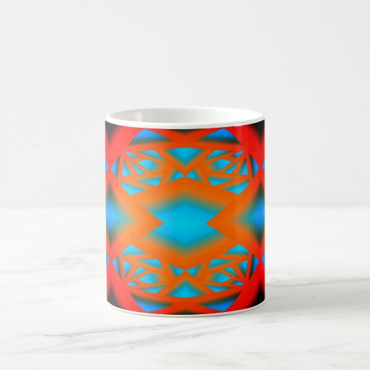 Tequila Sunrise Ombre Geometric Abstrakt Art Kaffeetasse (Mittel)