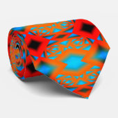 Tequila Sunrise Ombre Geometric Abstrakt Art Krawatte (Gerollt)