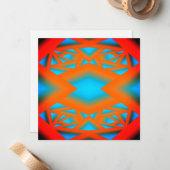 Tequila Sunrise Ombre Geometric Abstrakt Art Mitteilungskarte (Vorderseite/Rückseite Beispiel)