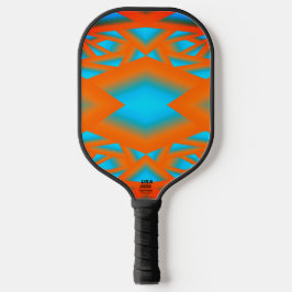 Tequila Sunrise Ombre Geometric Abstrakt Art Pickleball Schläger