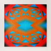 Tequila Sunrise Ombre Geometric Abstrakt Art Puzzle (Vertikal)