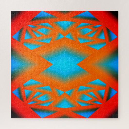 Tequila Sunrise Ombre Geometric Abstrakt Art Puzzle (Vertikal)