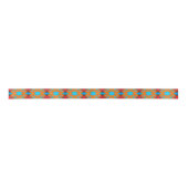 Tequila Sunrise Ombre Geometric Abstrakt Art Satinband (Vorderseite)