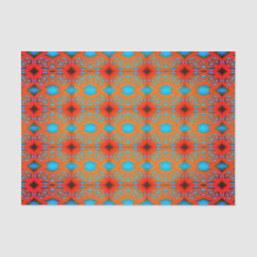 Tequila Sunrise Ombre Geometric Abstrakt Art Seidenpapier (Vorderseite)