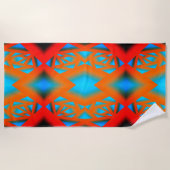 Tequila Sunrise Ombre Geometric Abstrakt Art Strandtuch (Vorderseite)