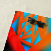 Tequila Sunrise Ombre Geometric Abstrakt Art Strandtuch (Beispiel)