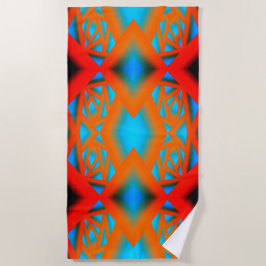 Tequila Sunrise Ombre Geometric Abstrakt Art Strandtuch