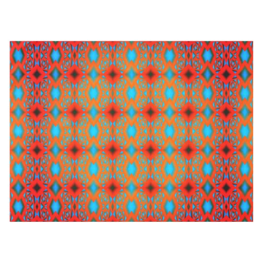 Tequila Sunrise Ombre Geometric Abstrakt Art Tischdecke (Vorderseite (Horizontal))