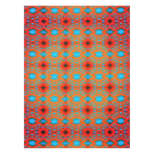 Tequila Sunrise Ombre Geometric Abstrakt Art Tischdecke (Vorderseite)