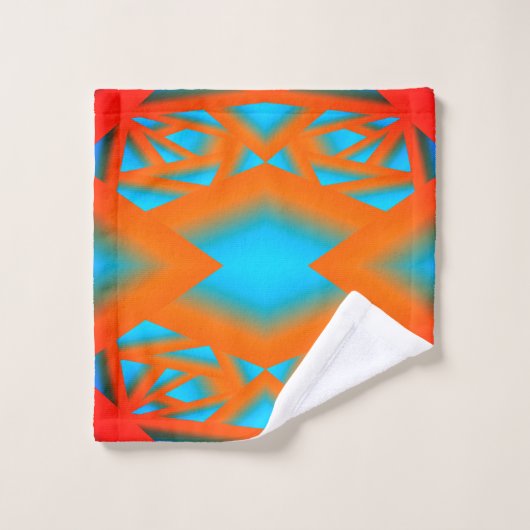 Tequila Sunrise Ombre Geometric Abstrakt Art Waschlappen (Waschlappen)