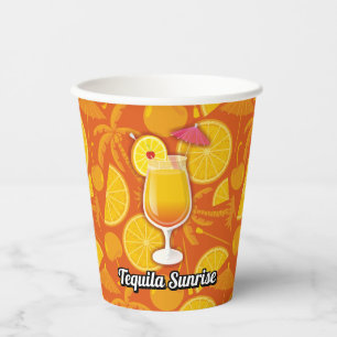 Tequila Sunrise Paper Cups Pappbecher