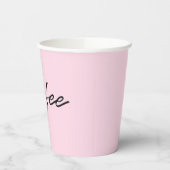 Tequila Sunrise Pink Disposable Kaffee Cups Pappbecher (Links)