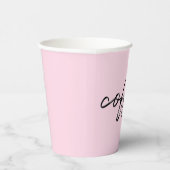Tequila Sunrise Pink Disposable Kaffee Cups Pappbecher (Rechts)