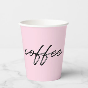 Tequila Sunrise Pink Disposable Kaffee Cups Pappbecher