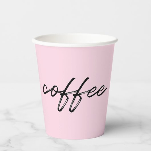 Tequila Sunrise Pink Disposable Kaffee Cups Pappbecher (Vorderseite)