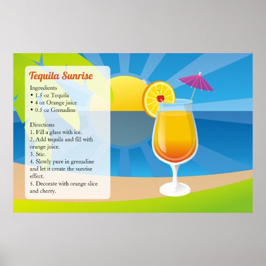 Tequila Sunrise Poster (Vorne)