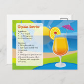 Tequila Sunrise Postkarte (Vorne/Hinten)