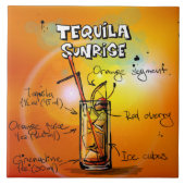 Tequila Sunrise Recipe Bar Fliese (Vorderseite)